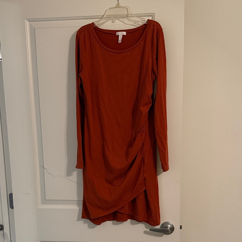 Leith Terracotta Long Sleeve Dress